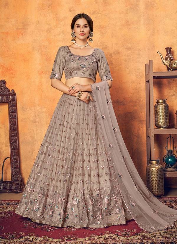 Kf Girly 18 Exclusive Wear Heavy Net With Thread Sequence Embroidery Work Wedding Lehenga Collection